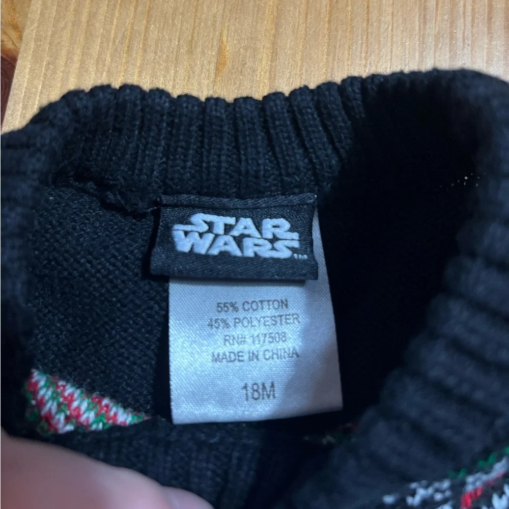 Toddler Star Wars Darth Vader Christmas Sweater Size 18M